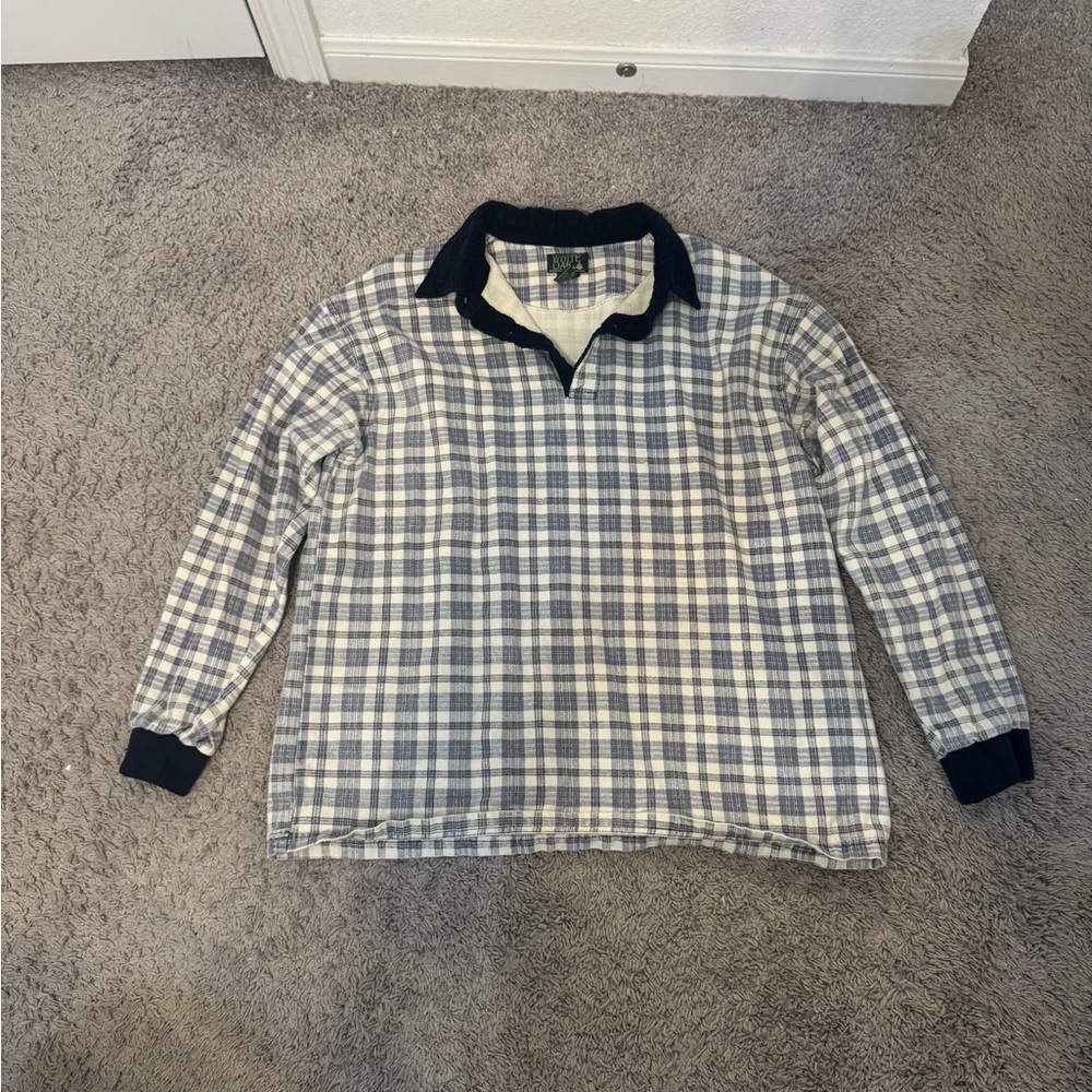 Classic Black and White Checkered Polo Shirt